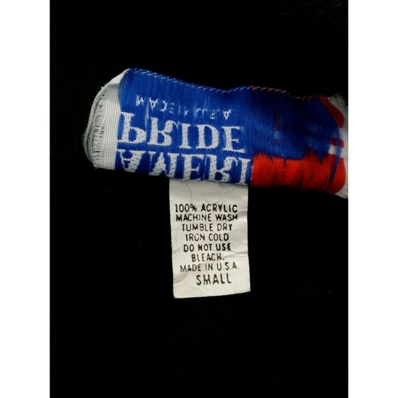 Vintage Men's American Pride Sweater USA Made Acrylic Blend 80s 90s Argyle - Picture 5 of 8